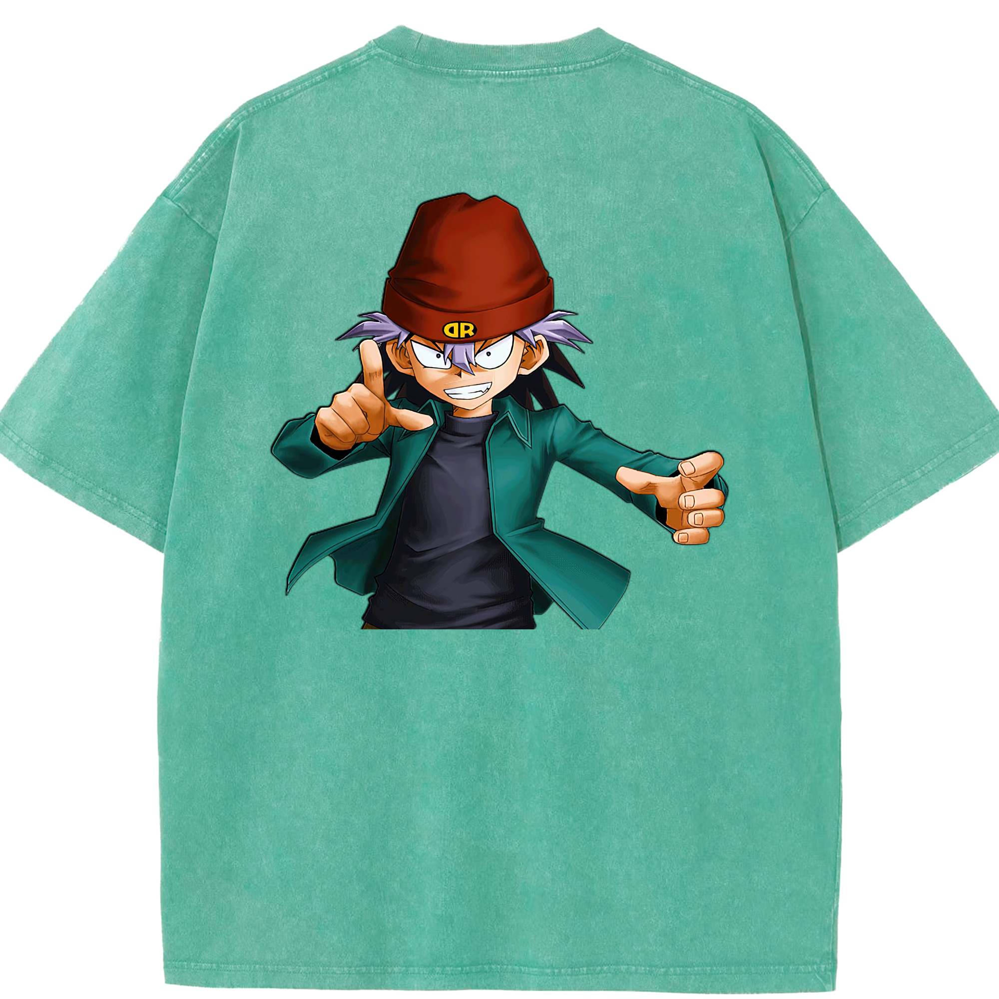 （画像用） 遊☆戯☆王 Yu-Gi-Oh! 綿100% ヴィンテージ風 半袖Tシャツ（背面プリント）